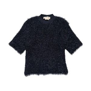 MARNI confetti furry glitter top